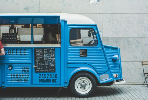 blue food truck